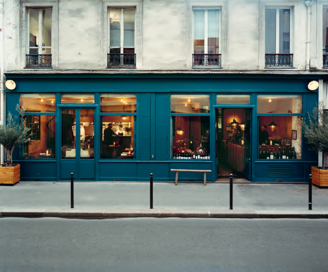 Façade of Septime at 80 rue de Charonne, in the 11th arrondissement of Paris. Photograph: Alexandre Guirkinger
