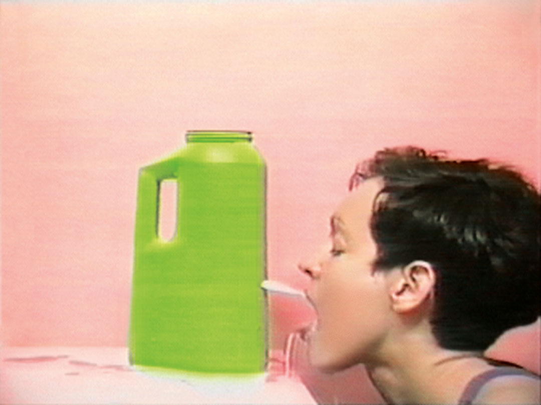 Cheryl Donegan, Head, 1993. Video, color, sound, 2 min. 49 sec. Courtesy Electronic Arts Intermix (EAI)