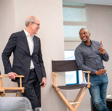 Chris Noey and Hank Willis Thomas at Bottega Veneta's new flagship store on the Upper East Side