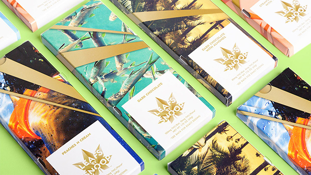 Pentagram's chocolate bar designs for Leafs by Snoop. Image courtesy of Pentagram