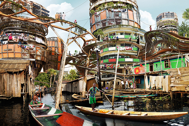 Shanty Mega-structures by Olalekan Jeyifous