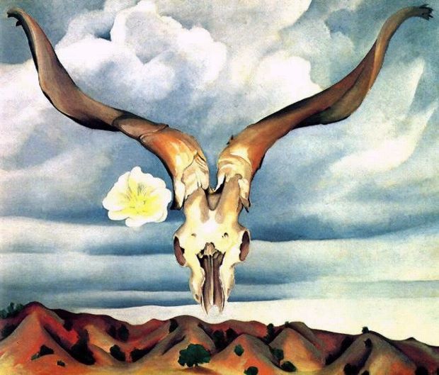 Ram's Head White Hollyhock and Little Hills (1935) Georgia O'Keeffe